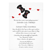 Geeky Gamers Wedding Invitation (Dark)