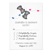 Geeky Gamers Wedding Response Card Invite