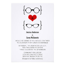 Geeky Glasses Wedding Invitation