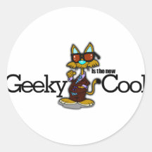 Geeky is the new cool sticker