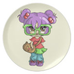 Geeky Kitty Plate