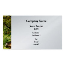Geese By Pond In Autumn  - Platinum Finish Business Card Template