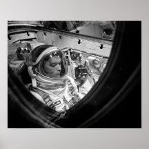 Gemini 10 astronauts aboard capsule poster