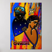 Gemini Zodiac Art Posters