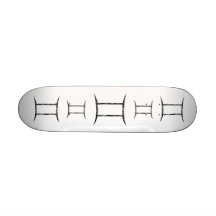 Gemini. Zodiac Astrology Sign. Black. Skateboards