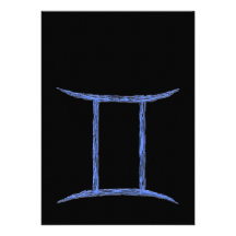 Gemini. Zodiac Astrology Sign. Personalised Invites