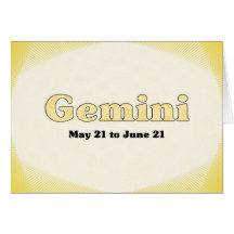 Gemini Zodiac Card