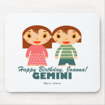 Gemini Zodiac for kids Mousepad