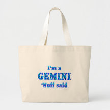 Gemini Zodiac Sign Canvas Bag