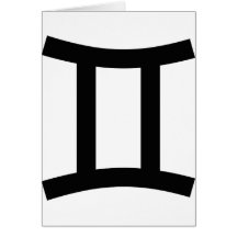 Gemini Zodiac Sign Icon Cards