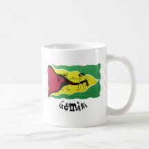 Gemini Zodiac Sign on Guyana Flag Mug