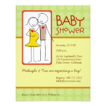 Gender Neutral Baby Shower Custom Announcement