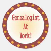 Genealogist At Work Stickers