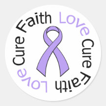 General Cancer Faith Love Cure Sticker