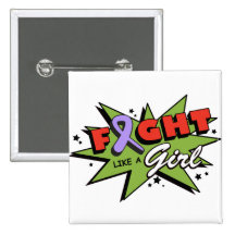 General Cancer Fight Like A Girl POW! Buttons