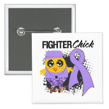 General Cancer Fighter Chick Grunge Pin