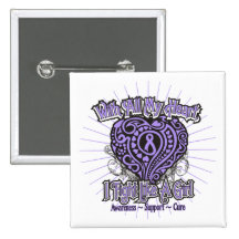 General Cancer Heart I Fight Like A Girl Pinback Buttons