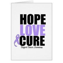 General Cancer Hope Love Cure Cards