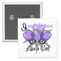 General Cancer I Fight Like a Girl With Gloves Buttons