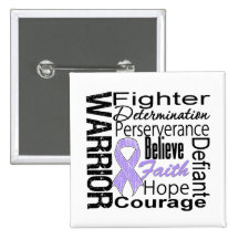 General Cancer Warrior Collage Pins