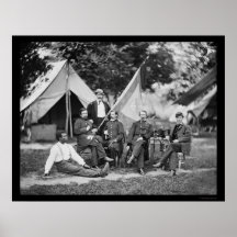 General McLaughlin and Staff, Washington, DC 1865 Posters