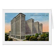 General Motors Building, Detroit, Michigan Greeting Cards