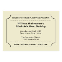 General purpose custom event admission ticket business cards