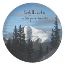 Genesis 28:16 Surely the Lord is in this place. Dinner Plate