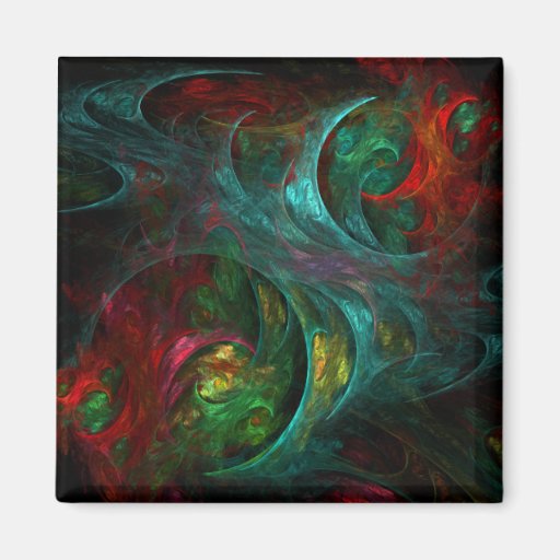 Genesis Abstract Art Square Magnet