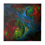 Genesis Blue Abstract Art Tile