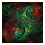 Genesis Green Abstract Art Photo Print