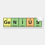 Genius - Periodic Table of Elements Products Bumper Stickers
