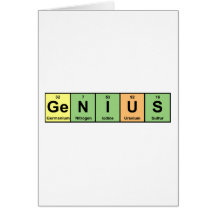 Genius - Periodic Table of Elements Products Greeting Card