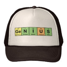 Genius - Periodic Table of Elements Products Hats