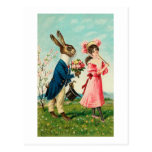 Gentleman Rabbit Courting Lady at Easter Post Card