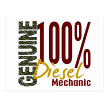 Genuine Diesel Mechanic Post Card