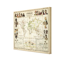 Geographical spread of the human race canvas prints