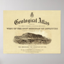 Geological Atlas Title Page Poster