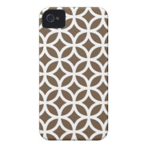 Geometric Coffee Brown Iphone 4/4S Case iPhone 4 Covers