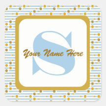 Geometric Dot Pattern Retro Style Sticker Label