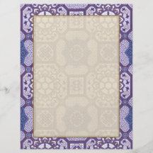 Geometric Floral in Blue and Purple Custom Flyer