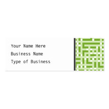Geometric Pattern in Green and White. Business Card Templates