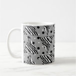 Geometric Pattern with Zebra Stripes and Dots. Mugs