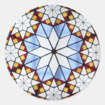Geometric Stained Glass Window Sticker