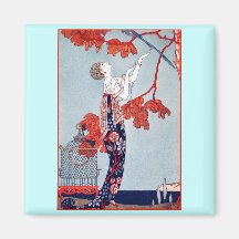 George Barbier "L'Oiseau Volage" 1914 Refrigerator Magnets