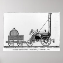 George Stephenson's Locomotive, 'Rocket', 1829 Print