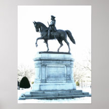 George Washington In The Boston Public Garden Print