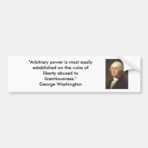 George Washington - Liberty and Power Bumper Sticker