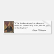 George Washington Portrait Bumper Sticker
