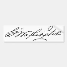 George Washington Signature Bumper Stickers